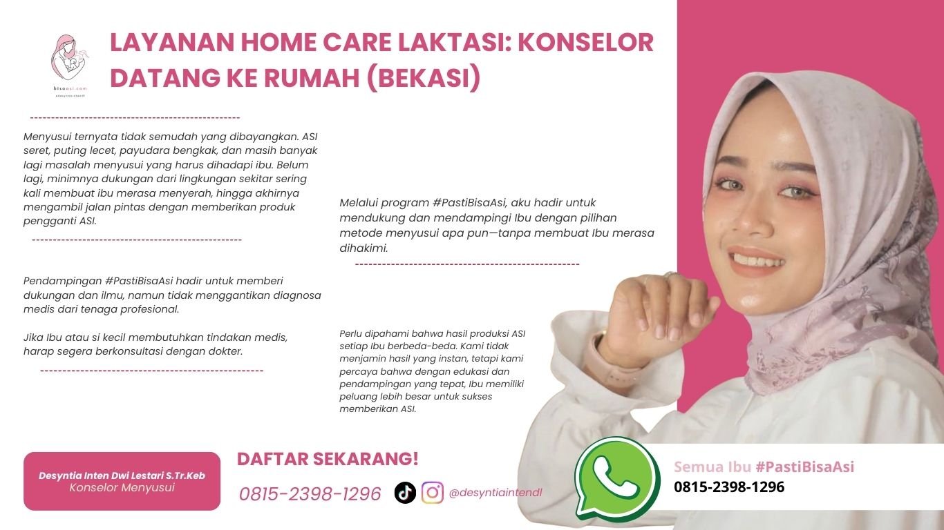layanan home care laktasi konselor datang ke rumah bekasi sekitarnya