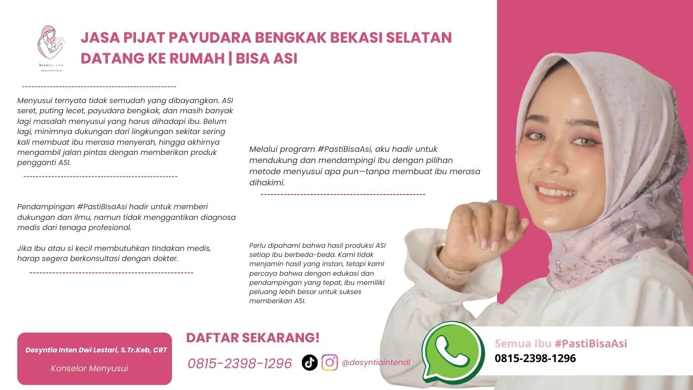 jasa pijat payudara bengkak bekasi selatan datang ke rumah bisa asi