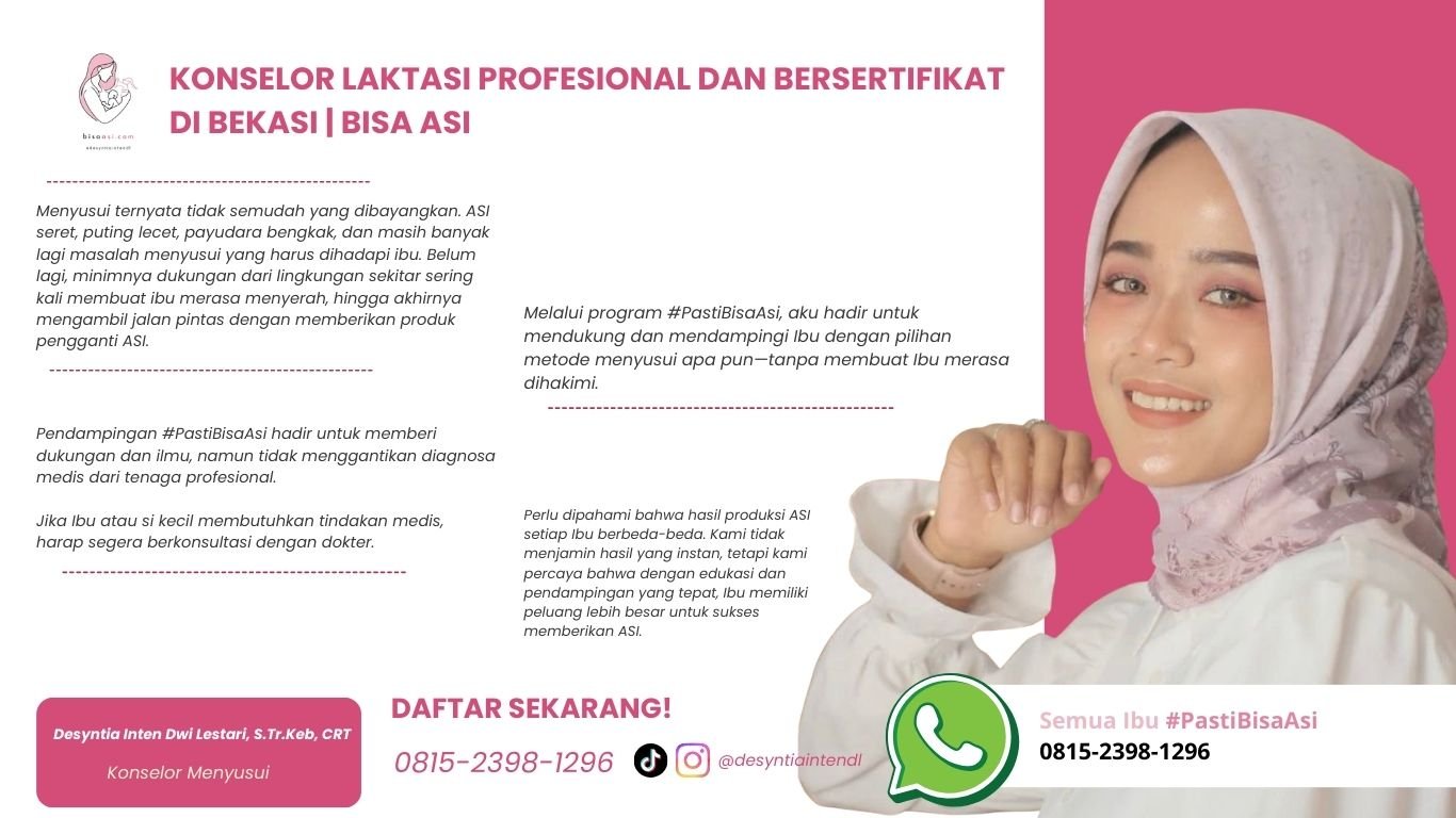 konselor laktasi profesional dan bersertifikat di bekasi bisa asi